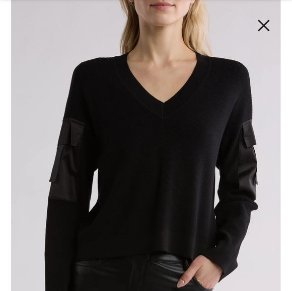 Parker Sweaters - Parker Deep Black Cargo Pocket Sweater Small